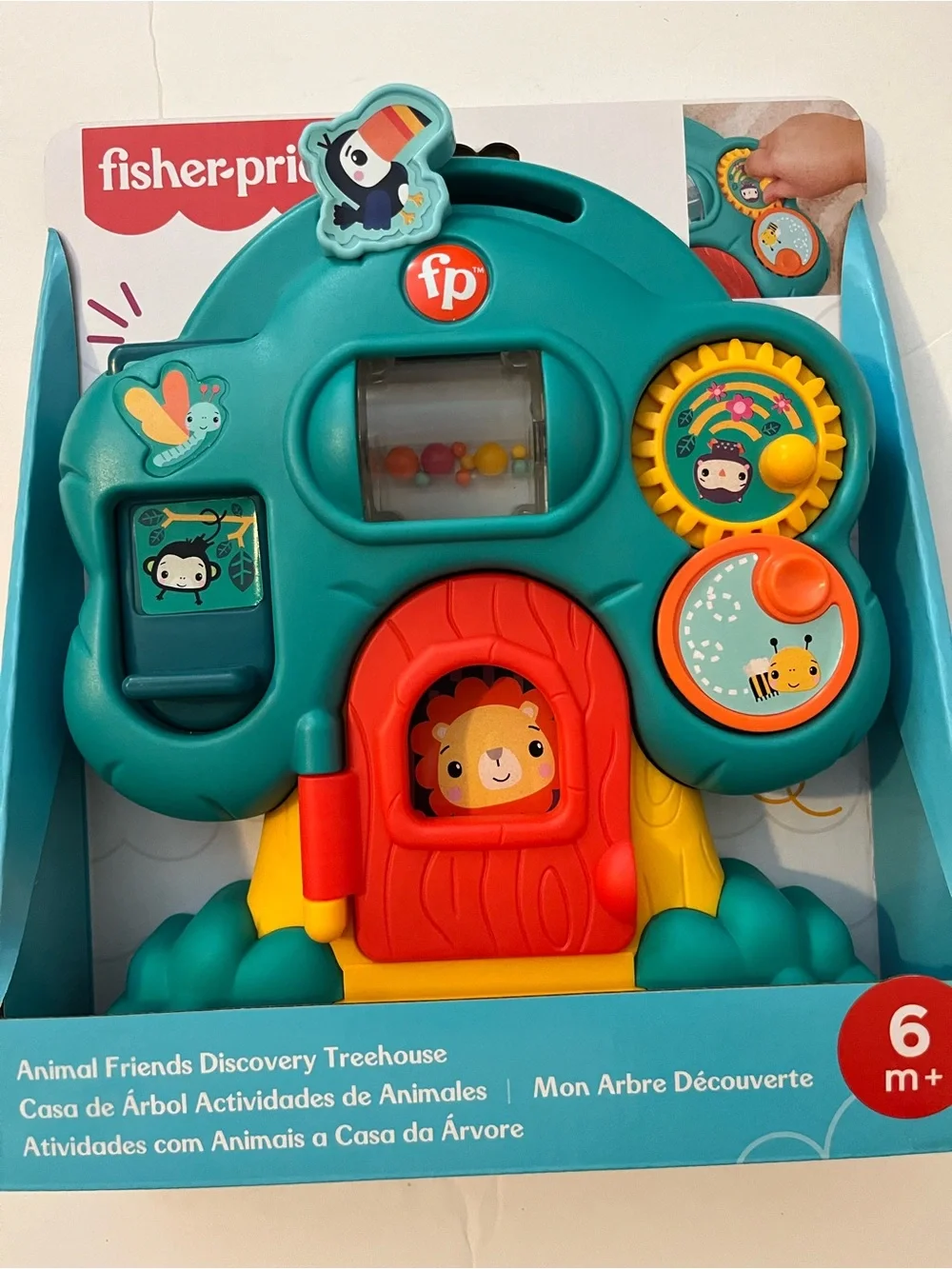 Fisher-Price Teal and Red Animal Friends Discovery Treehouse